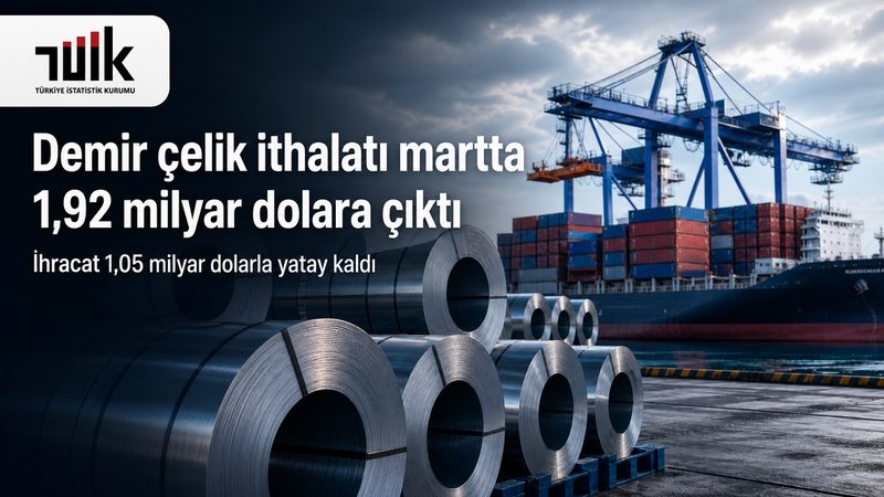 Demir çelik ithalatı martta 1,92 milyar dolara çıktı, ihracat yatay kaldı