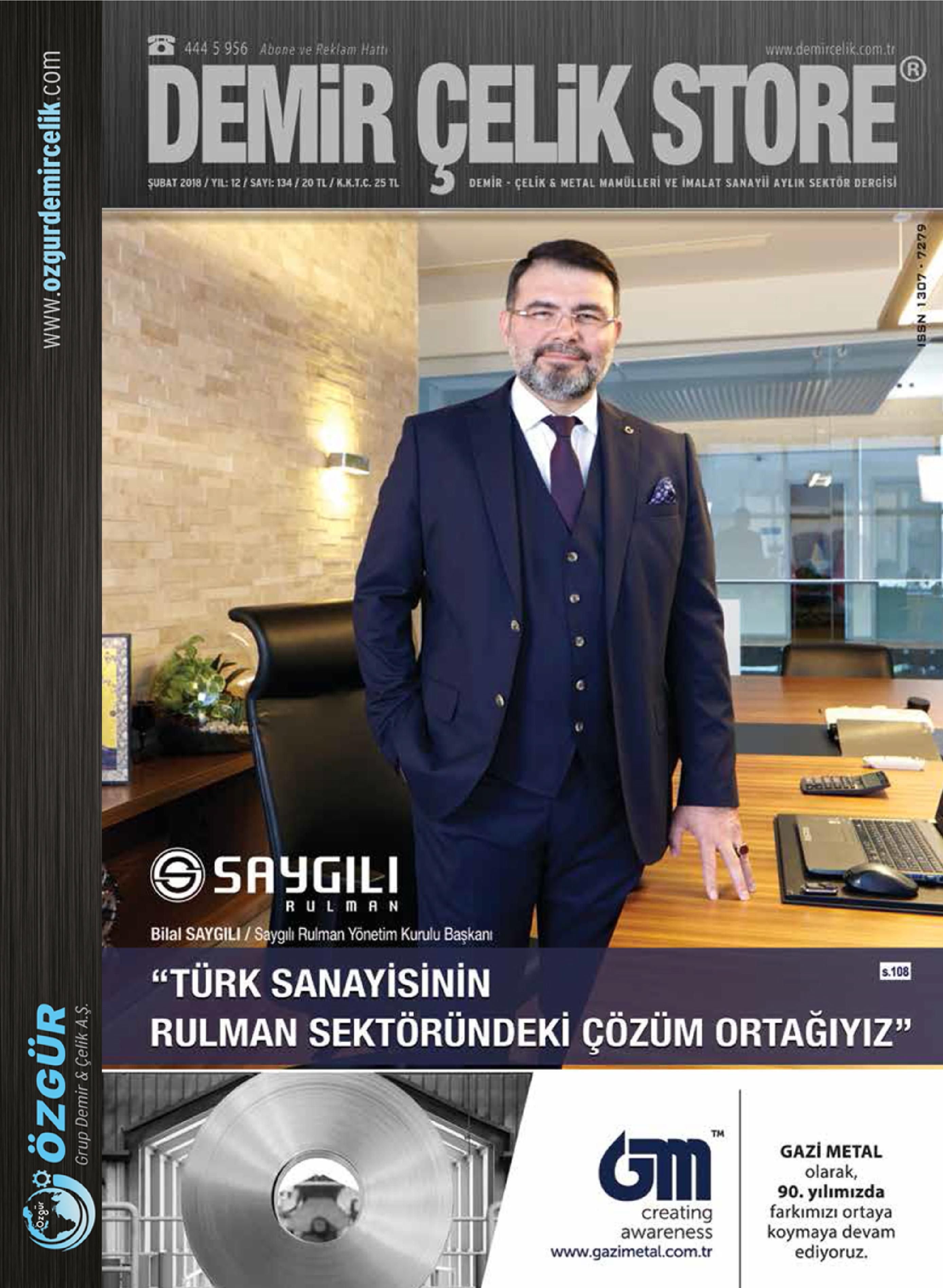 Demir Çelik Store - 134. Sayı - Şubat 2018