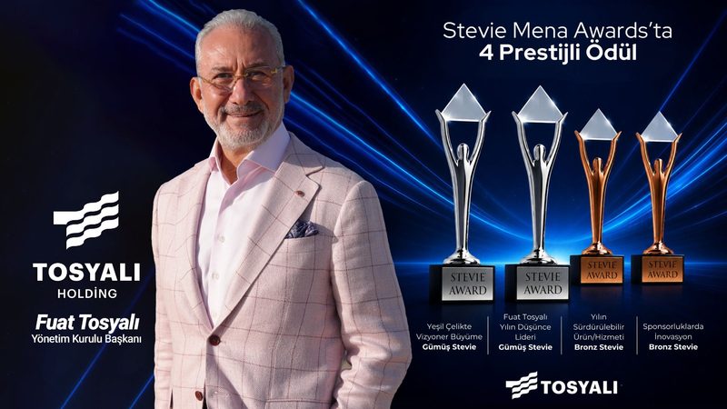 TOSYALI, STEVIE MENA AWARDS’TAN 4 ÖDÜLLE DÖNDÜ