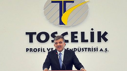Cumhurbaşkanı Gül, Tosçelik Yassı ve Yapısal Çelik Üretim Tesislerini ziyaret etti.