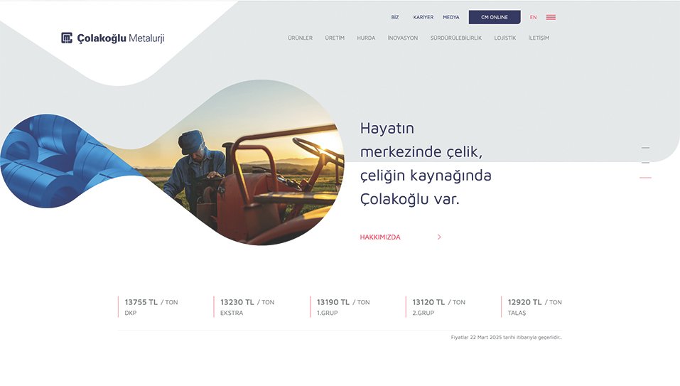 Yeni WEB sitesi Çolakoğlu Metalurji’ye Ödül getirdi Çolakoğlu Metalurji’nin yeni WEB sitesine uluslararası ödül
