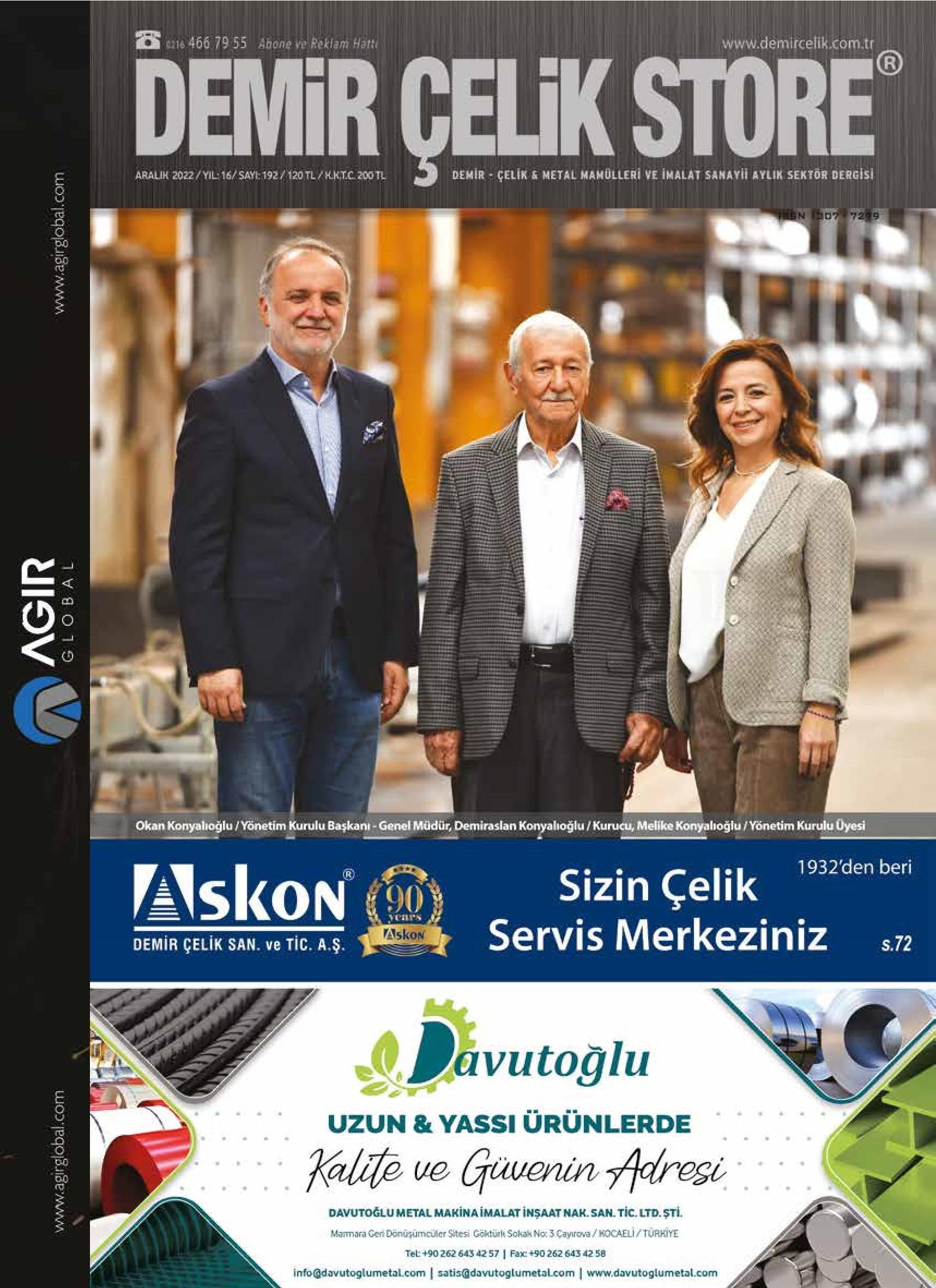 Demir Çelik Store - 192. Sayı - Aralık 2022