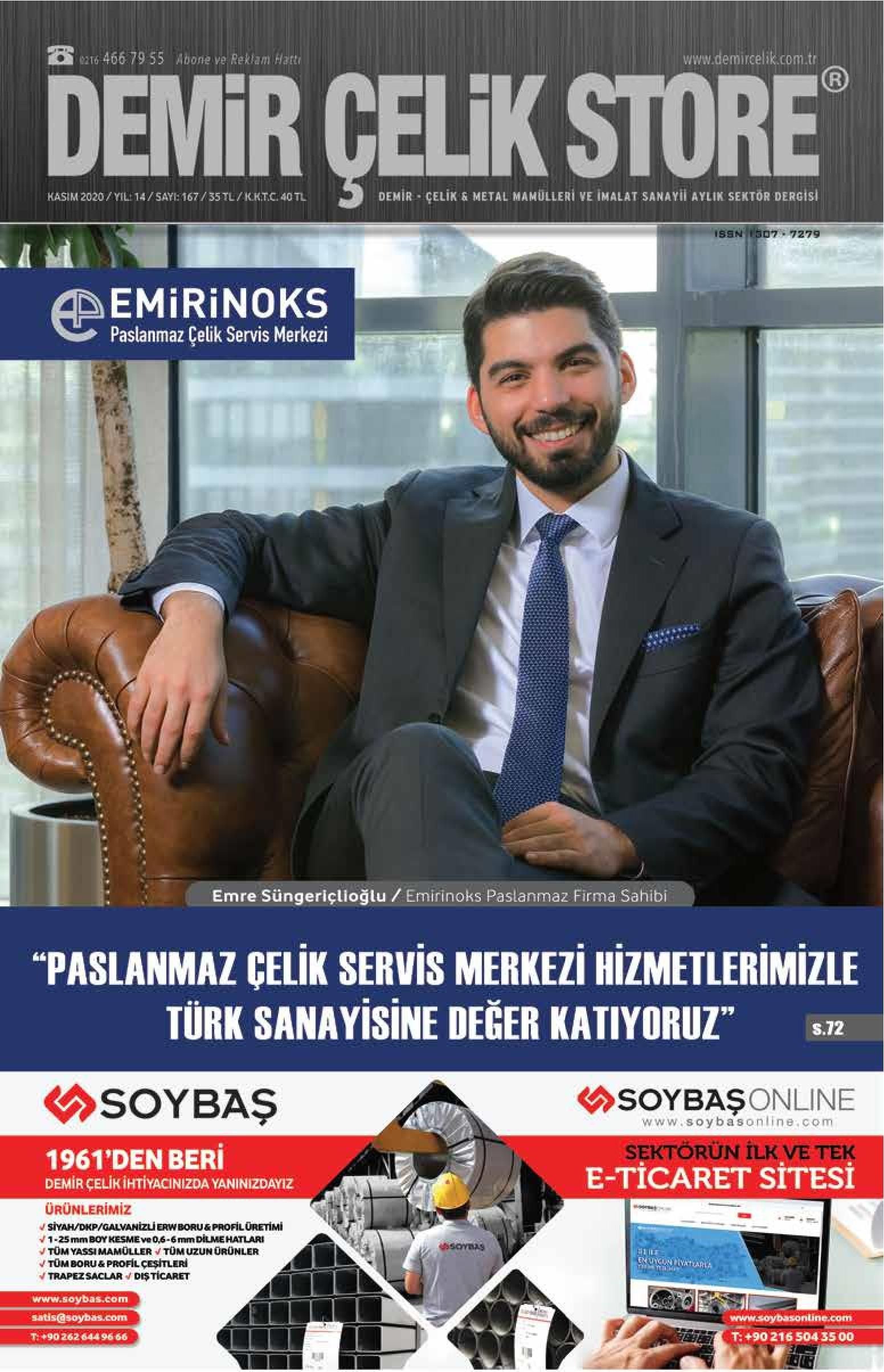 Demir Çelik Store - 167. Sayı - Kasım 2020