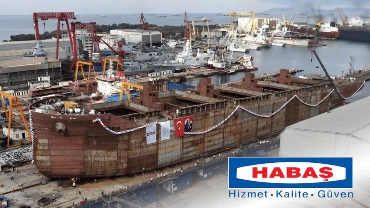 HABAŞ’ın 40 bin DWT’lik Gülsel Hanım gemisi denize indirildi